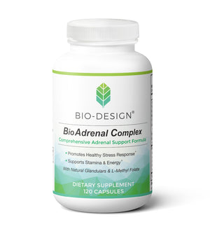 
                  
                    Load image into Gallery viewer, 120 Capsule Bottle of Bio-Designs BioAdrenal Complex - Comprehensive Adrenal Support Formula
                  
                