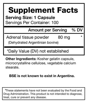 
                  
                    Load image into Gallery viewer, Bio-Design&amp;#39;s Adrenal 80 Supplemental Facts and Ingredients
                  
                