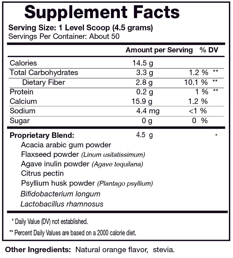 
                  
                    Load image into Gallery viewer, 7.93 oz container of Bio-Design MaxFiber Prebiotic Fiber Blend Supplement Facts and Ingredients
                  
                