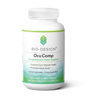 
                  
                    Load image into Gallery viewer, 90 Vegetarian Capsule Bottle of Bio-Design OcuComp Comprehensive Vision Support
                  
                