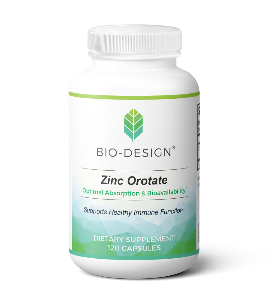 
                  
                    Load image into Gallery viewer, 120 Capsule Bottle of Bio-Design Supplements Zinc Orotate - Optimal Absorption &amp;amp; Bioavailability
                  
                